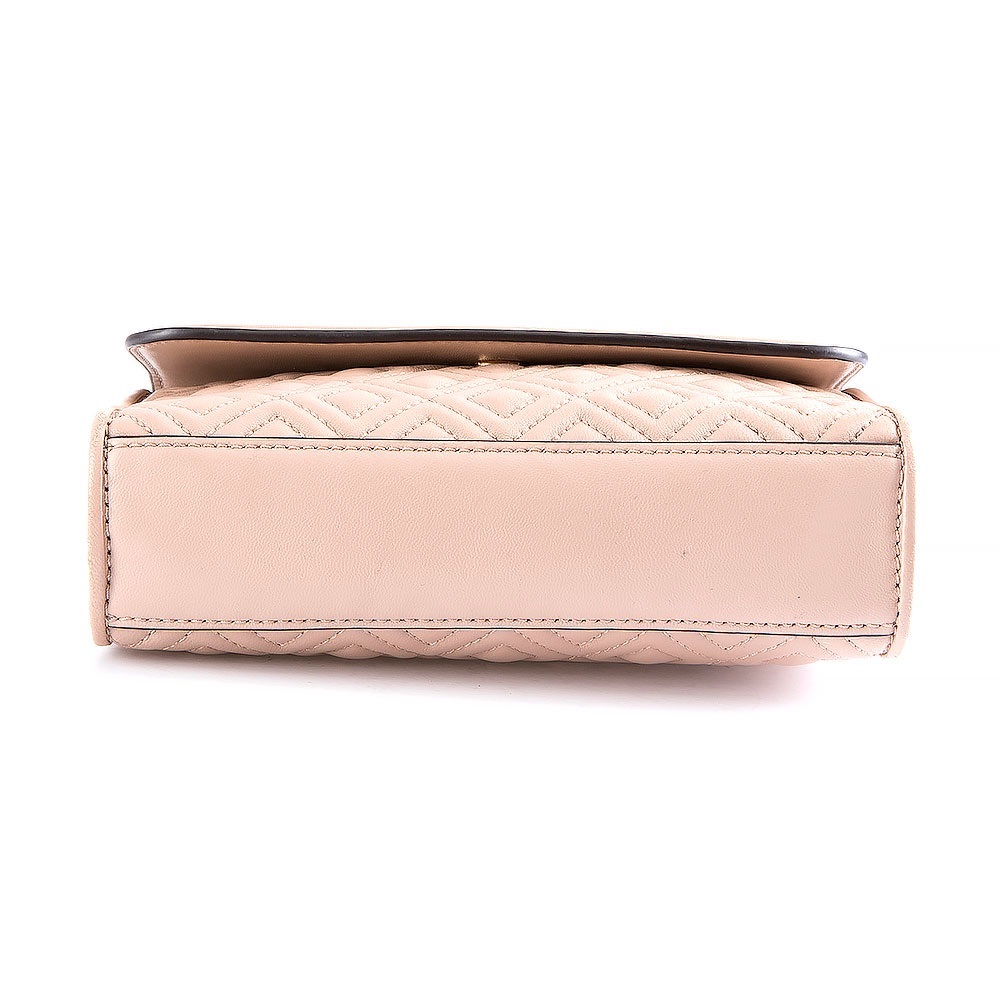 Authentic TORY BURCH Fleming Chain Shoulder Bag Purse Leather Pink - Picture 3 of 7